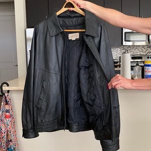 Authentic Leather Jacket with Removable Lining.